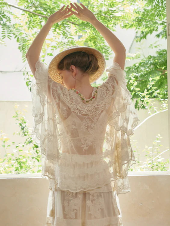 Blooming Lace Garden Shawl