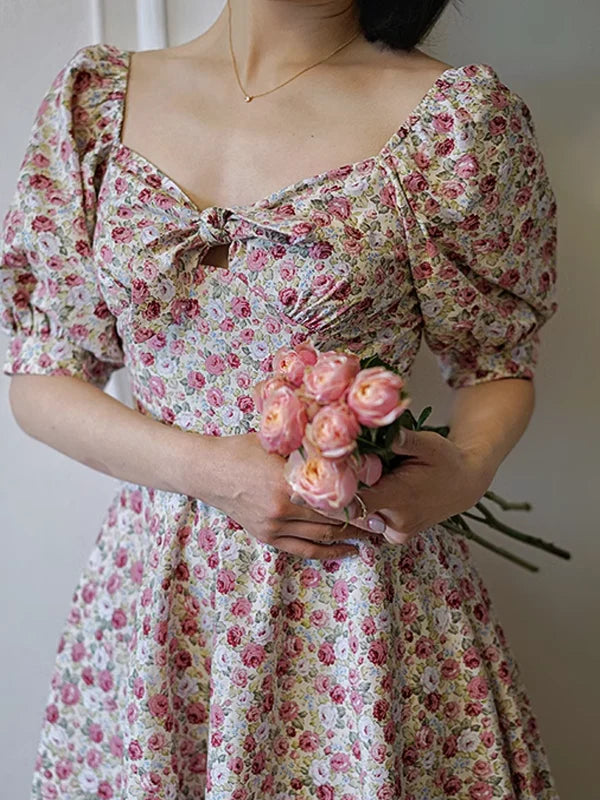 Blossoming Rose Garden Midi Dress