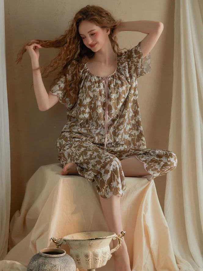 Botanical Whisper Floral Pajama Set