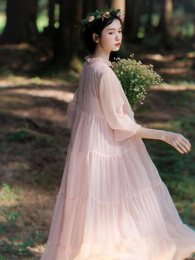 Fairy Blossom Light Pink Tiered Dress