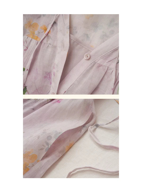 Lavender Meadow Floral Tiered Dress