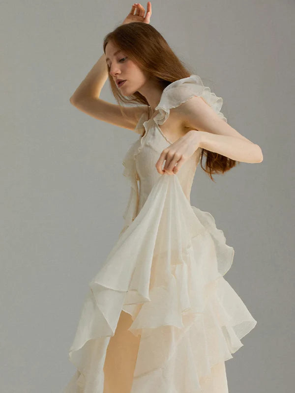 Ethereal Fairy Wings Chiffon Dress
