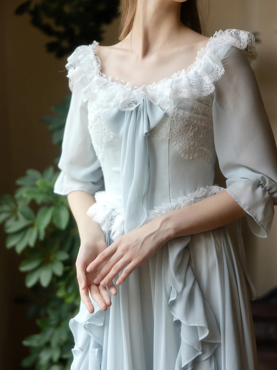 Fairytale Light Blue Princess Ruffle Dress