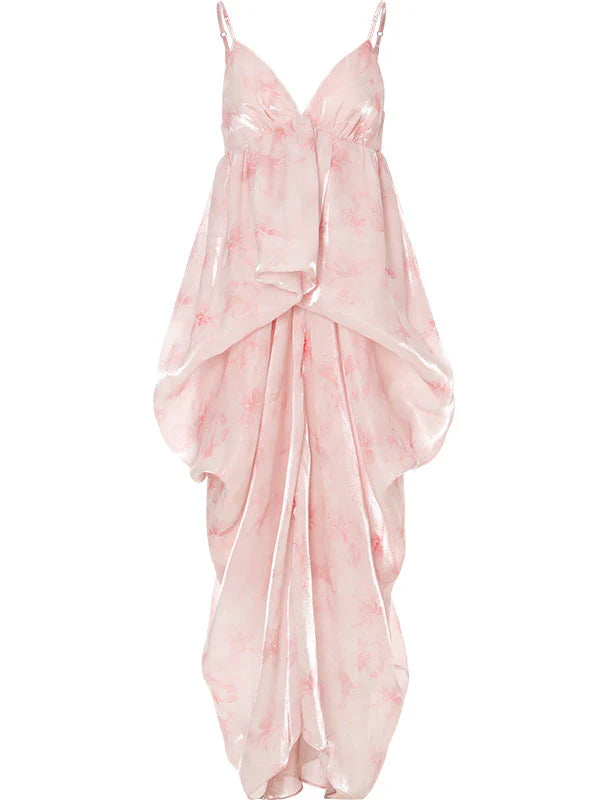 Emmeline Pink Floral Maxi Dress