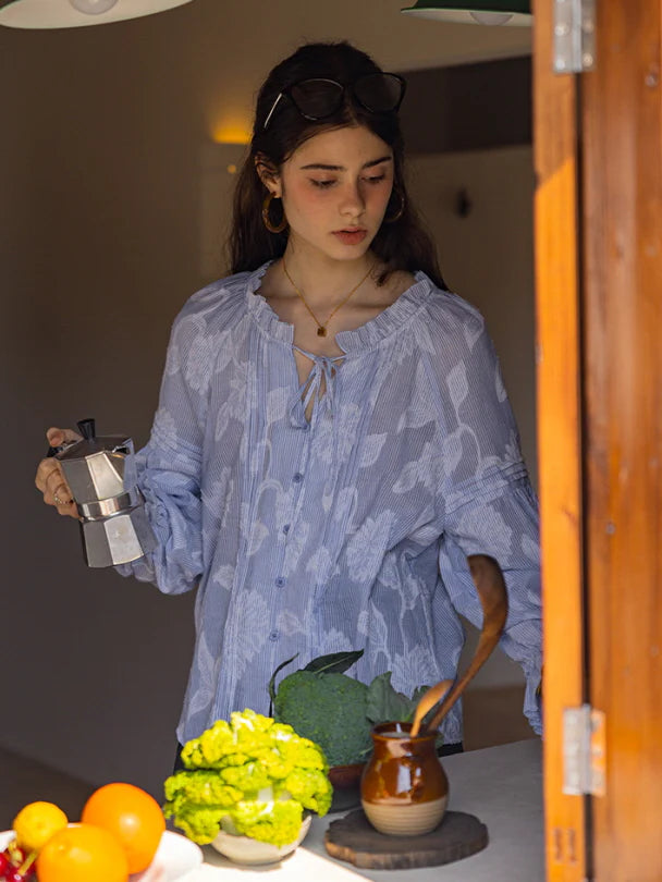 Whispering Meadow Cotton Blouse