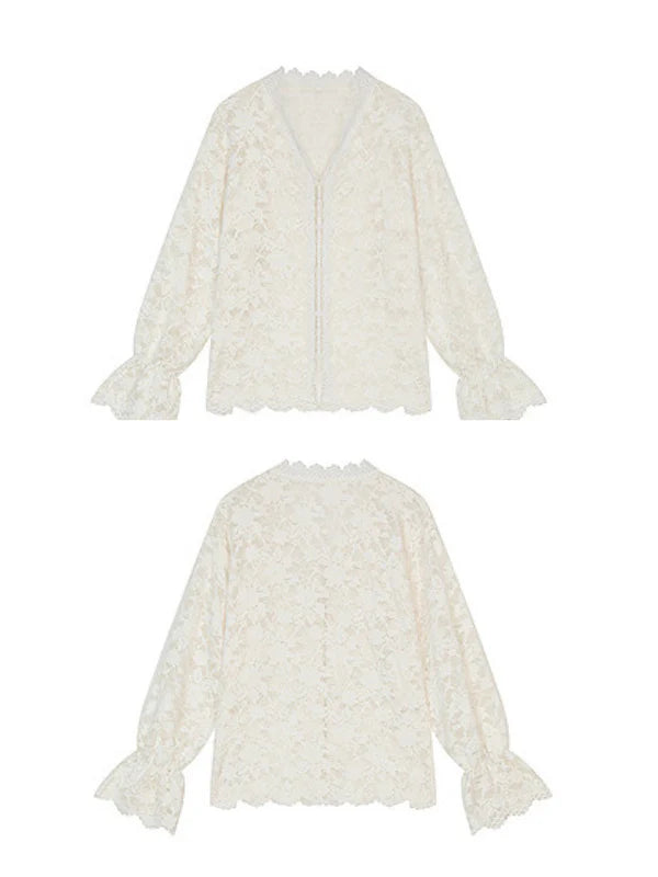 Ivory Lace Poise Blouse