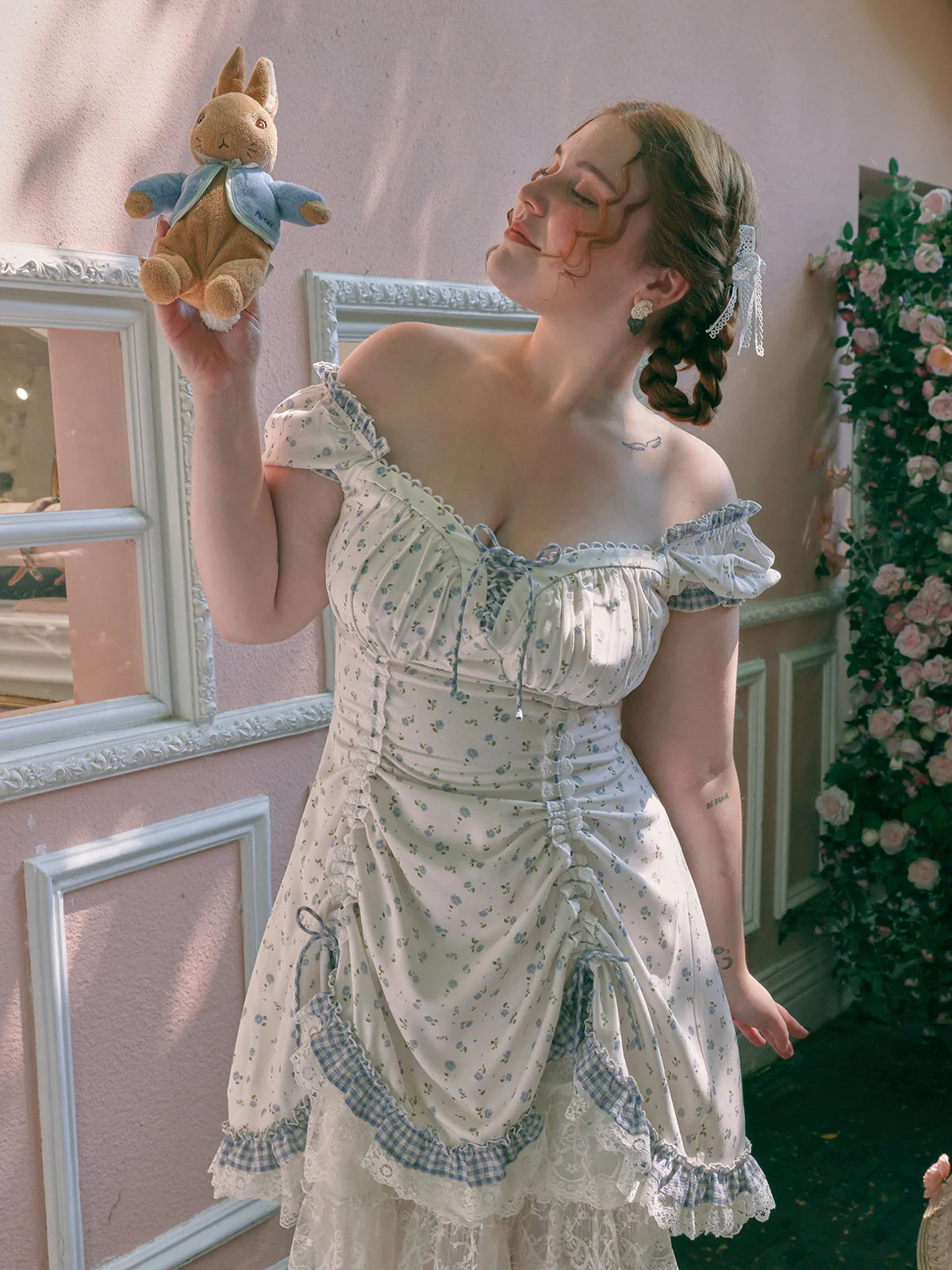 Ethereal Lace Coquette Dress