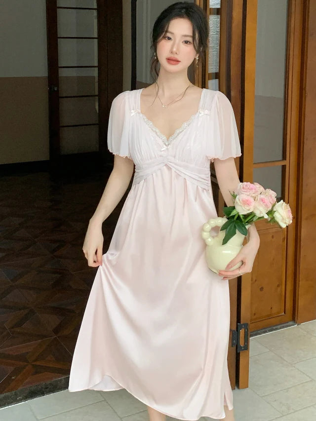 Rosy Lace Dream Nightgown