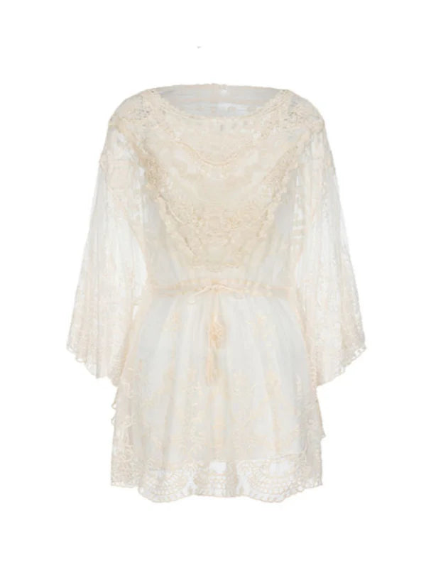 Ivory Blossom Cape Blouse