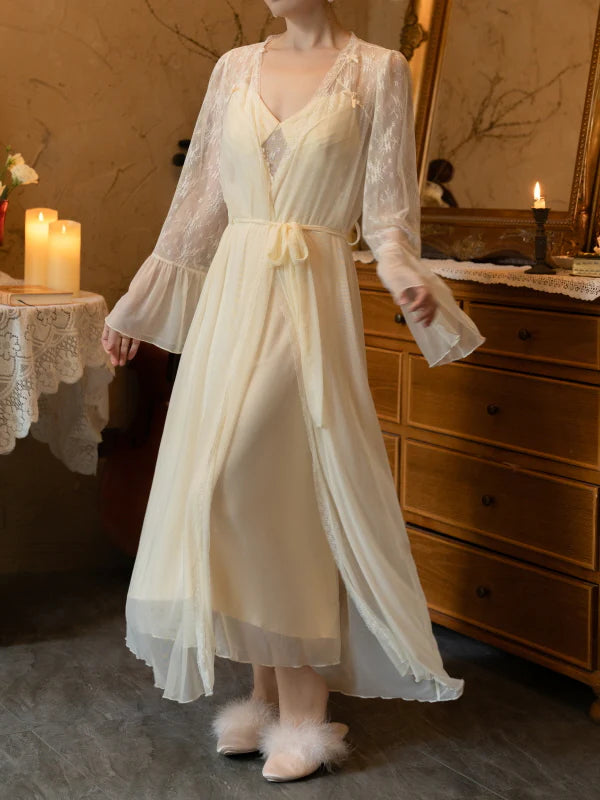 Moonlight Elegance Sheer Lounge Set