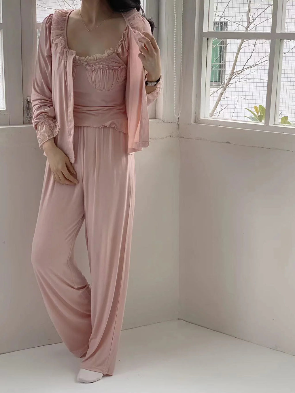 Blush Serenity 3-Piece Loungewear Set