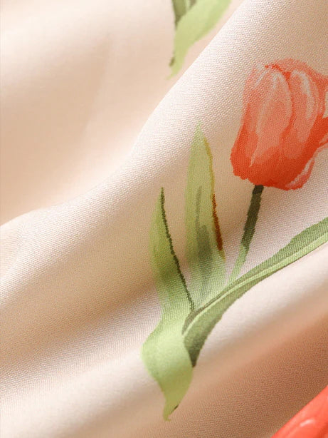 Ethereal Tulip Blossom Corset Dress