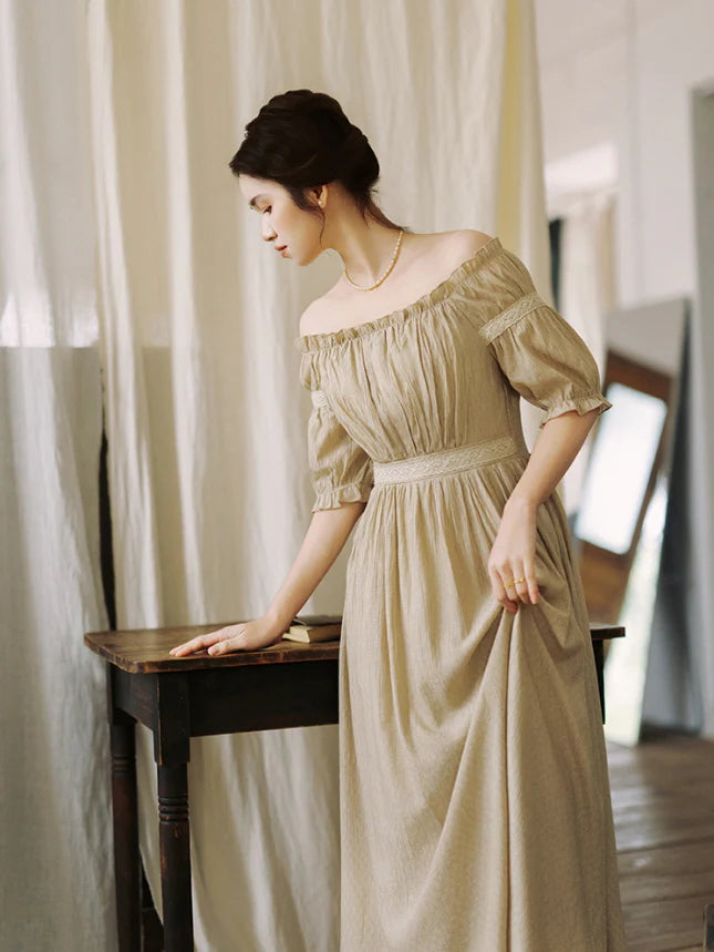 Whispering Meadow Off-Shoulder Dress