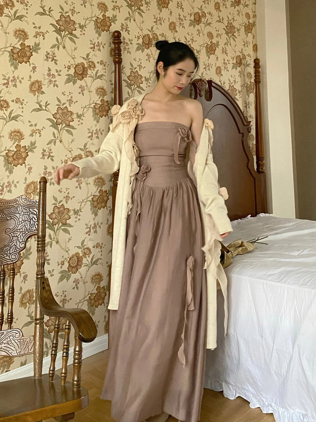 Ethereal Rose Corset Gown