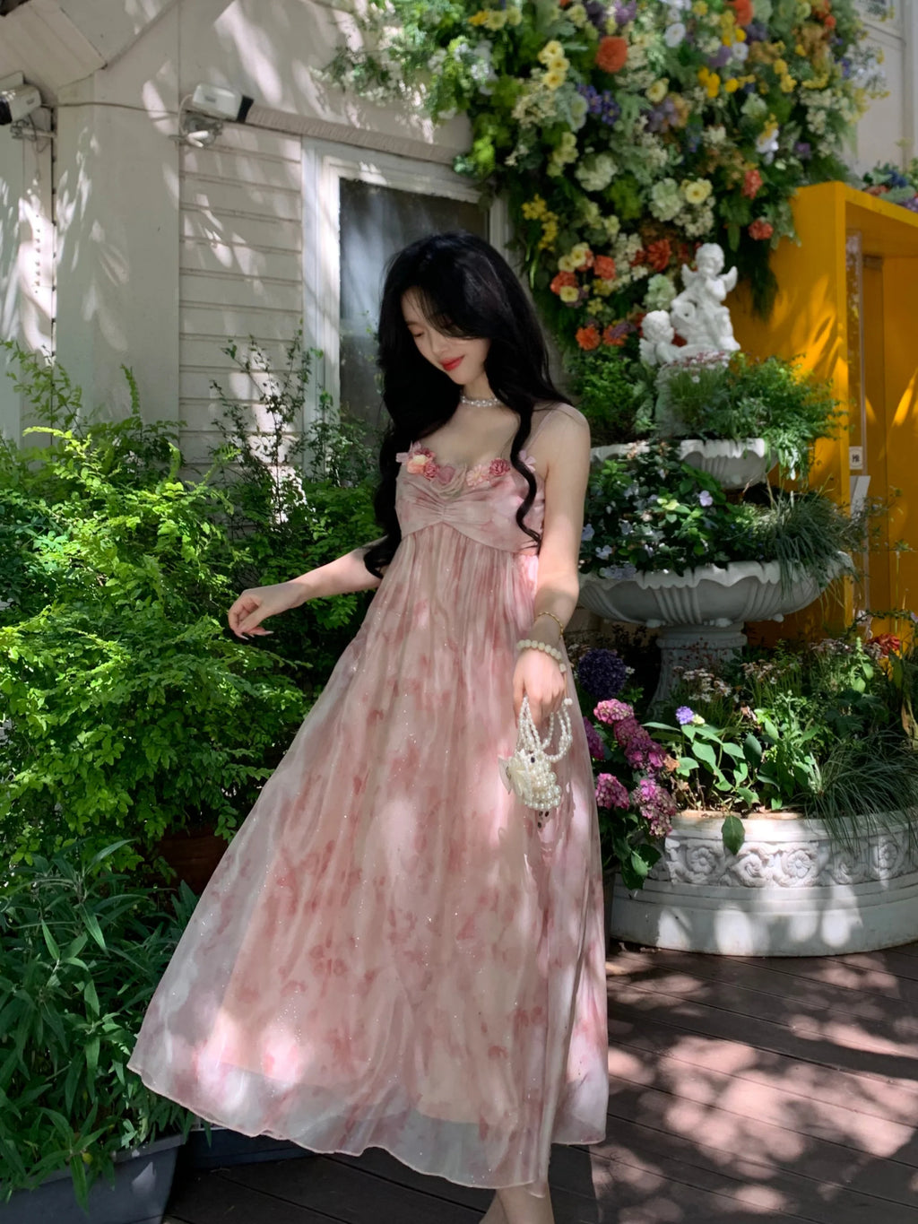 Enchanted Garden Fairy Pink Dress