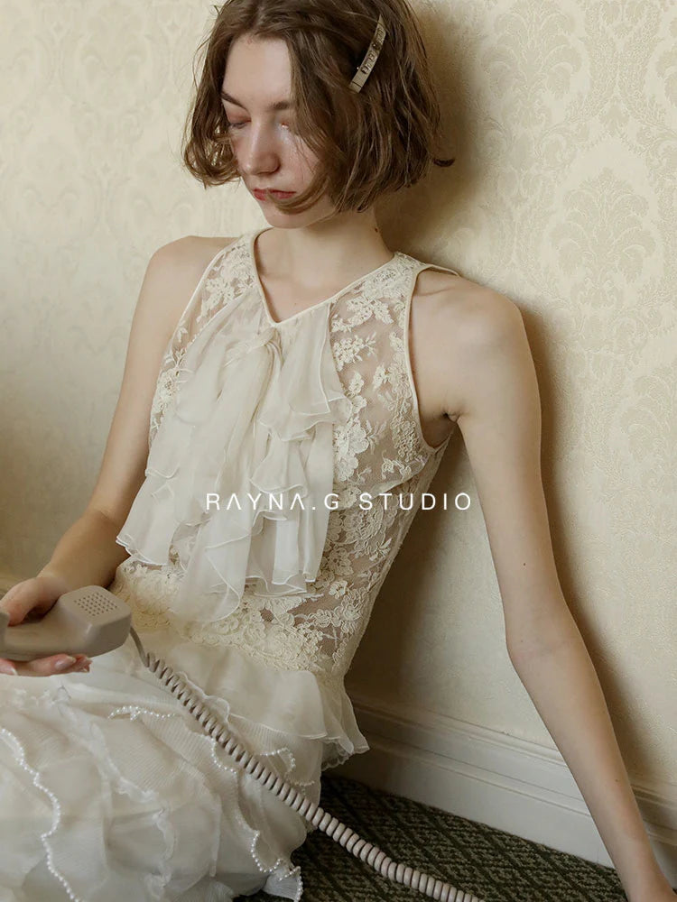 Vintage Lace Ribbon Dream Blouse