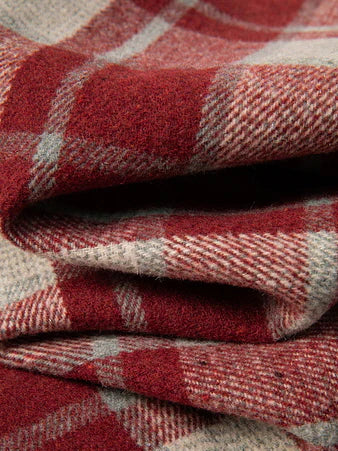 Ruby Plaid Wool Blend Skirt