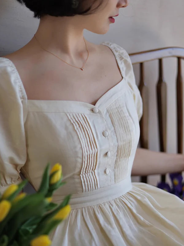 Vintage Elegance Midi Dress