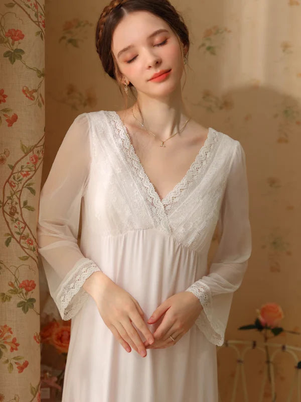 Whispering Rose Lace Nightgown