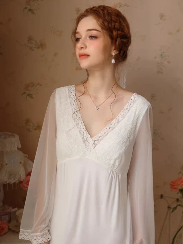 Whispering Rose Lace Nightgown