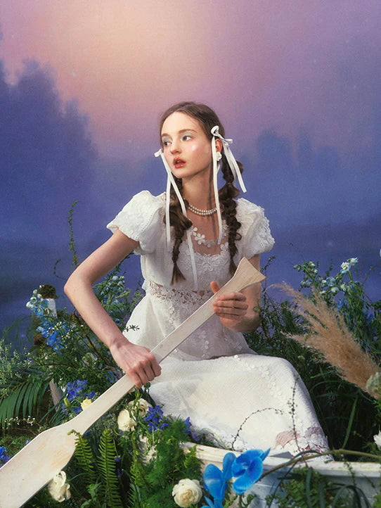 Royal Court Lace Cutout Gown