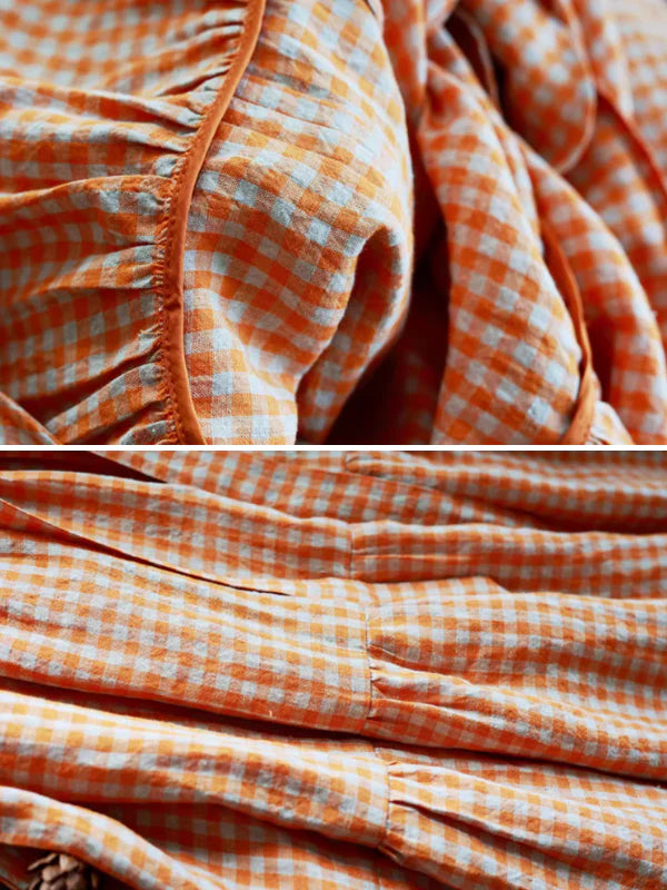 Sun-Kissed Spring Checkered Dress