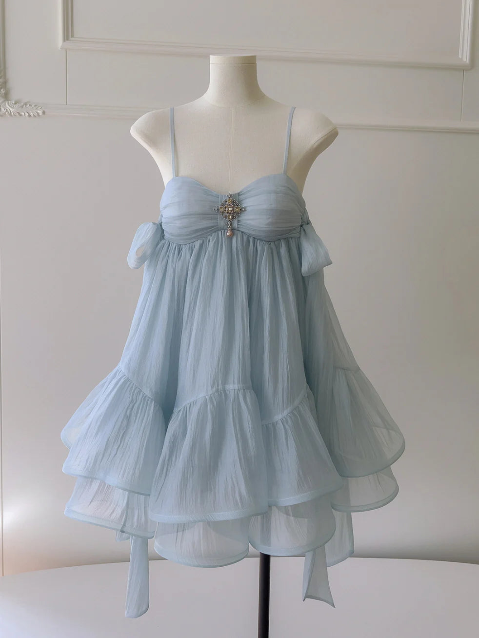 Blue Enchanted Jewel Layered Dress