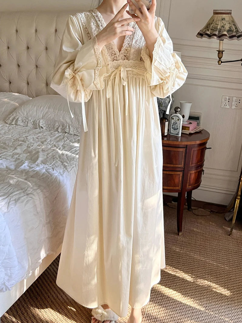 Retro Vintage Lace Dreams Nightgown