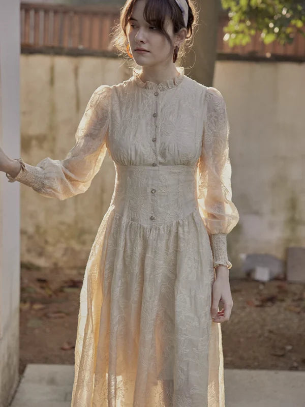 Sunset Romance Vintage Floral Dress