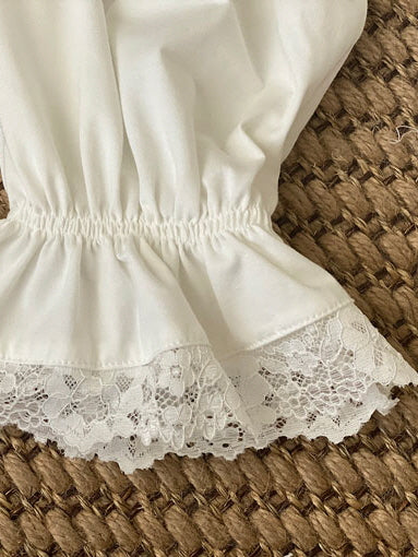 Vintage Lace-Trimmed Cotton Nightgown