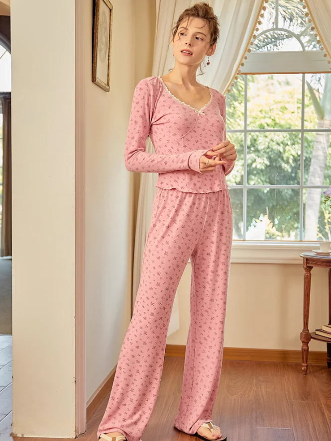 Pink Blossom Dream Floral Pajama Set