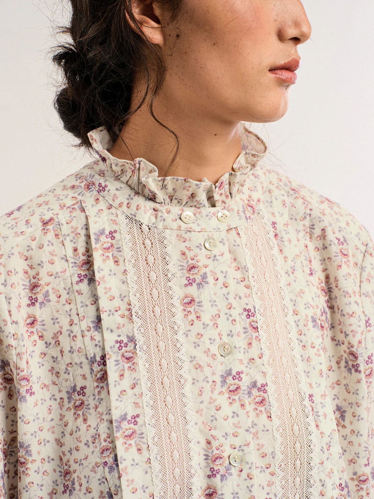 Winter Floral Lace Blouse