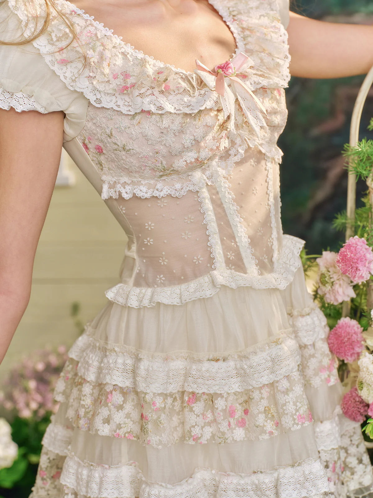 Enchanted Floral Fairy Corset Dress