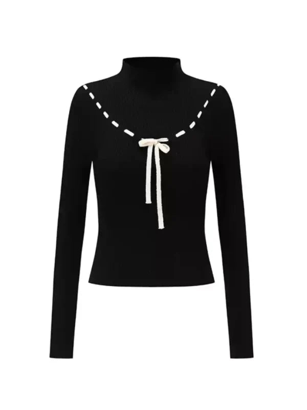 Coquette Bow Detail Knit Top