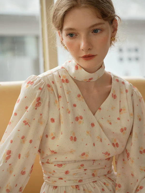 Monet's Garden Floral Elegance Dress