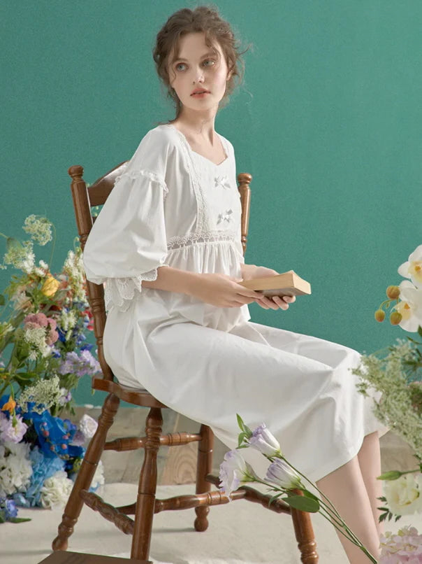 Floral Meadow Lace Nightgown