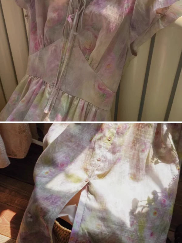 Serene Pastel Floral Dress