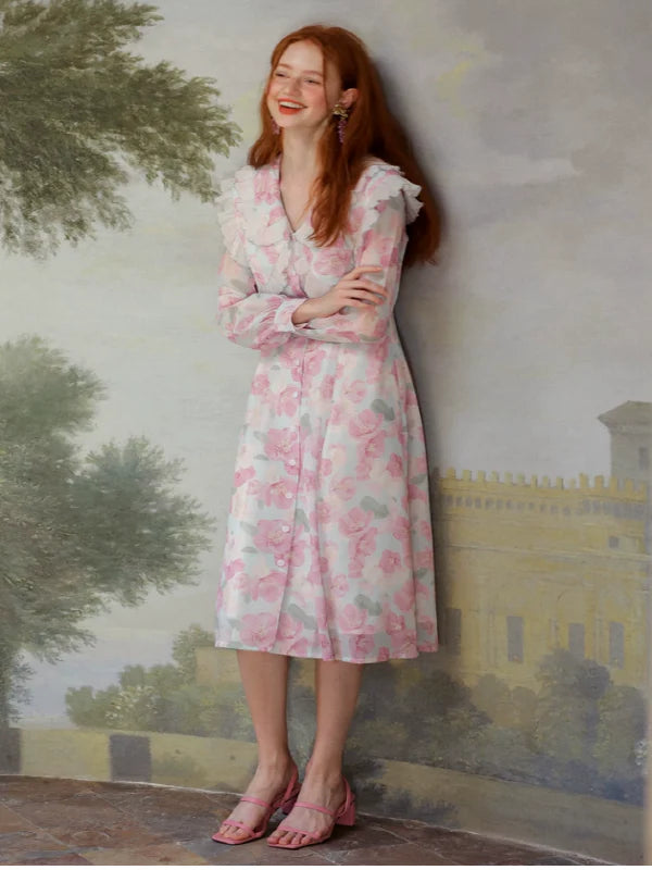 Whispering Petals of the Elegant Spring Dress