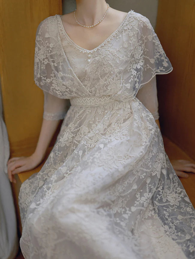 Moonlit Garden Lace Dress