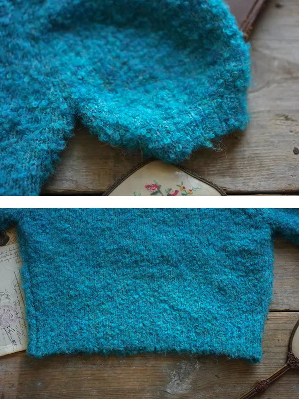 Hand-Embroidered Knit Top