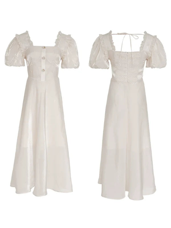 Enchanted Bloom of the Ivory Dawn Dress