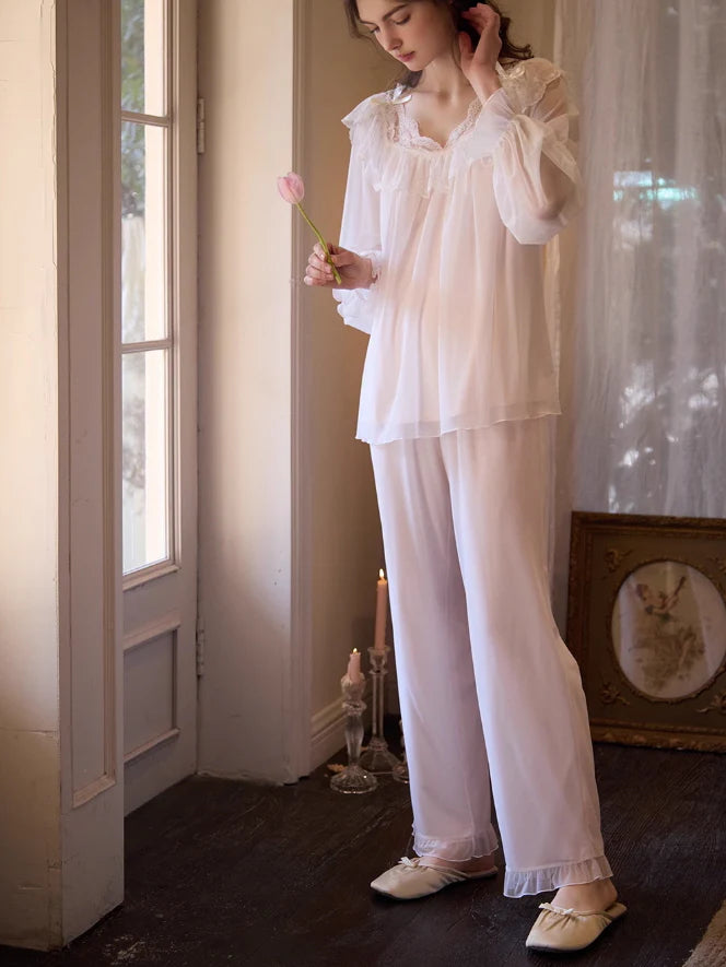 Dreamy Ruffle Lace Fairy Pajama Set