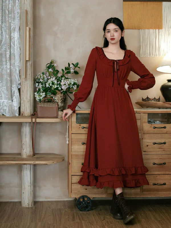 French Wine Elegance Dress