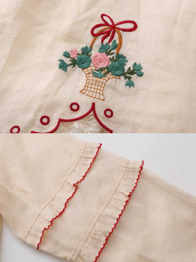 Ramie Embroidered Garden Dress