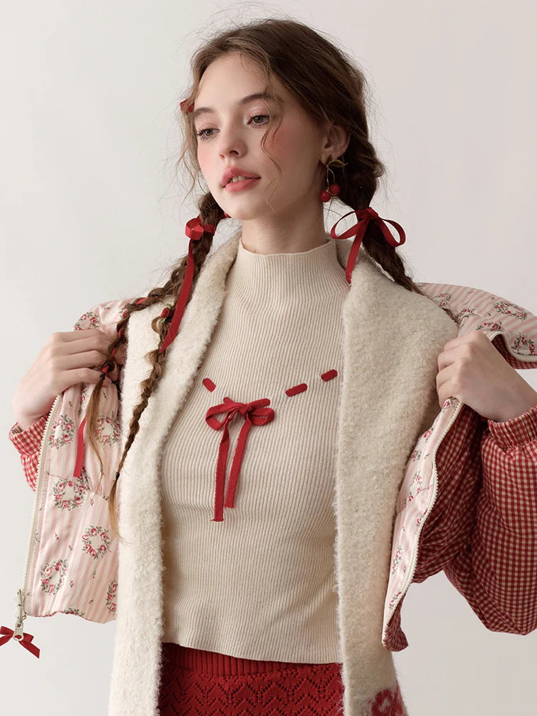 Coquette Bow Detail Knit Top