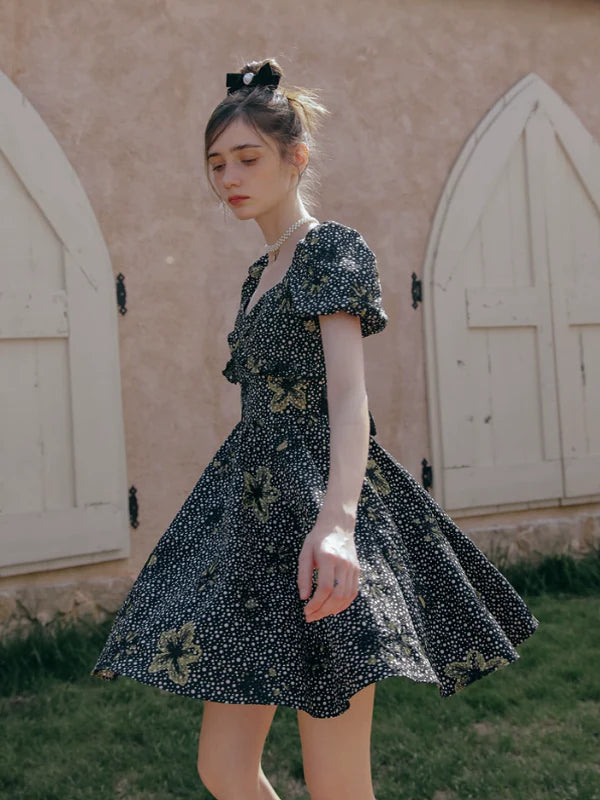 Golden Twilight Symphony Dress