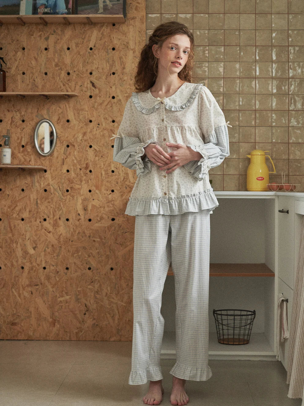 Whispering Meadow Patchwork Pajama Set