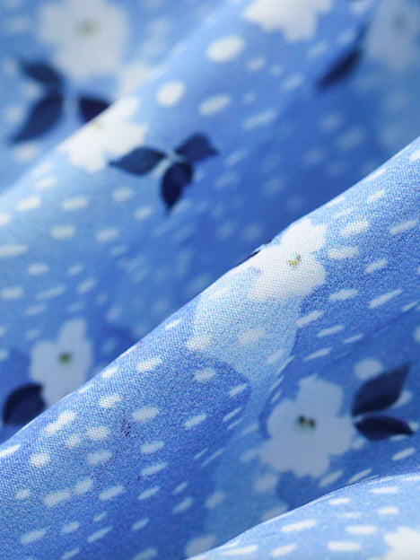 Blue Blossom Ruched Dress