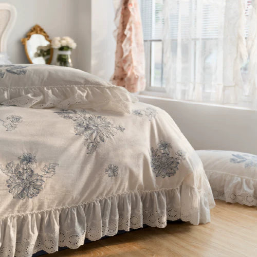 Lace Floral Fragrance Bedding Set