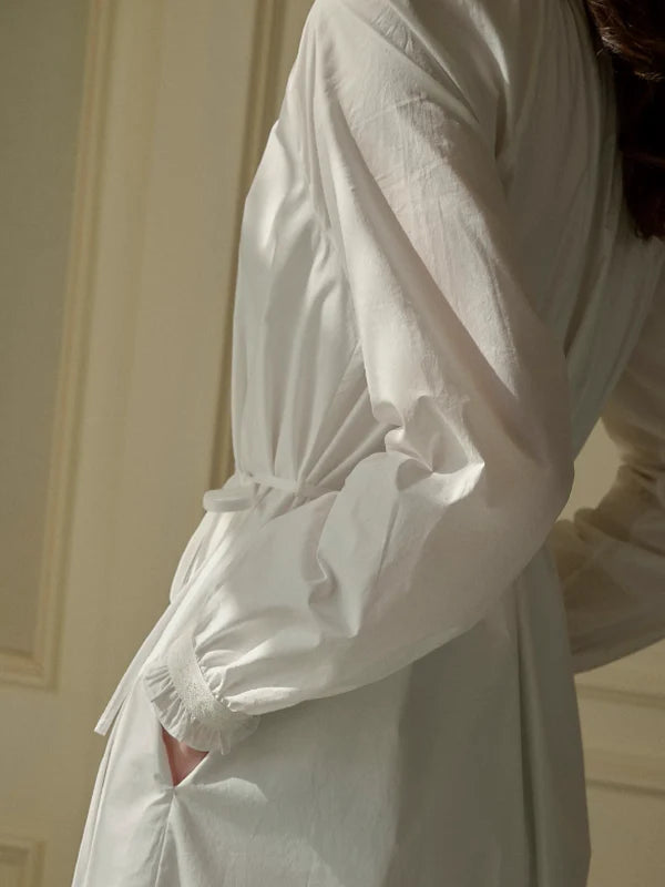 Cotton Bloom Embroidered Dress